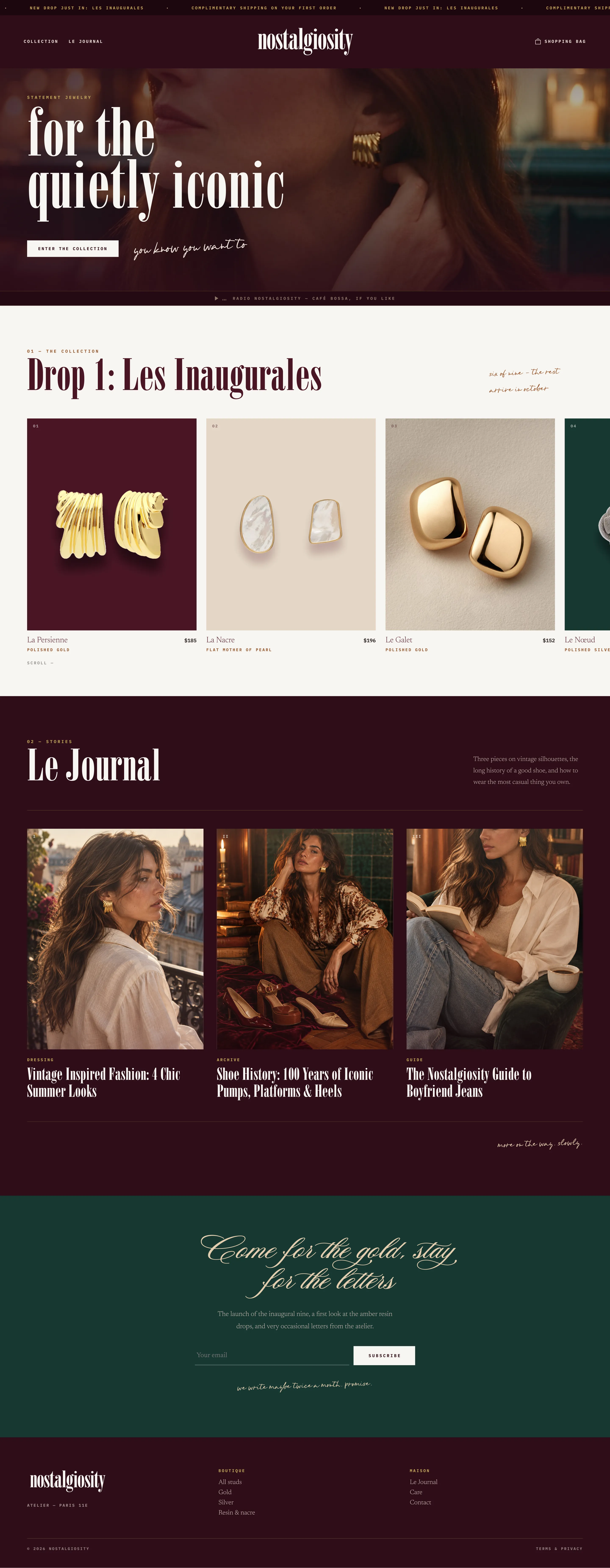 Nostalgiosity jewelry site